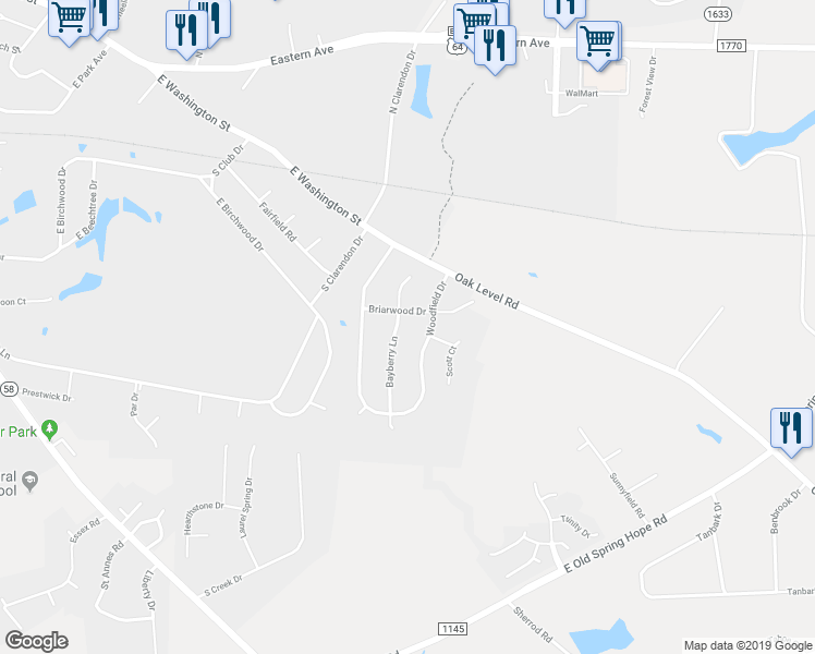 map of restaurants, bars, coffee shops, grocery stores, and more near 718 Bayberry Lane in Nashville