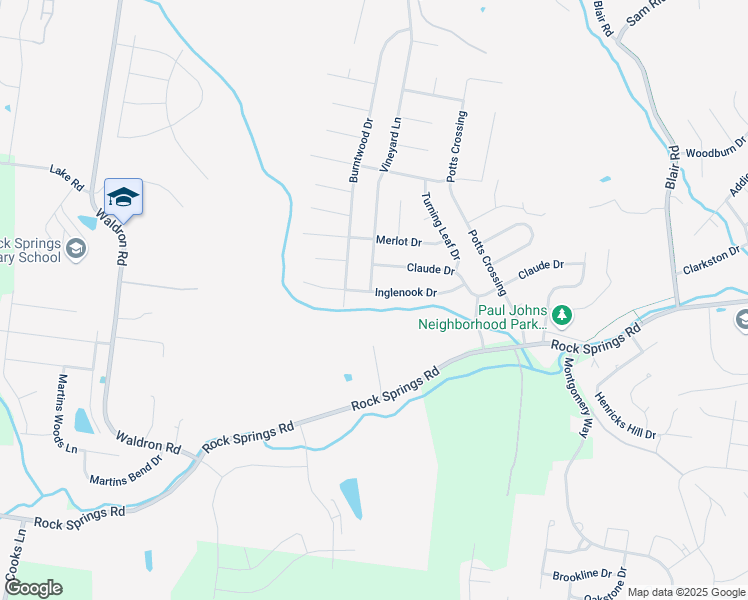 map of restaurants, bars, coffee shops, grocery stores, and more near 7000 Vineyard Lane in Smyrna