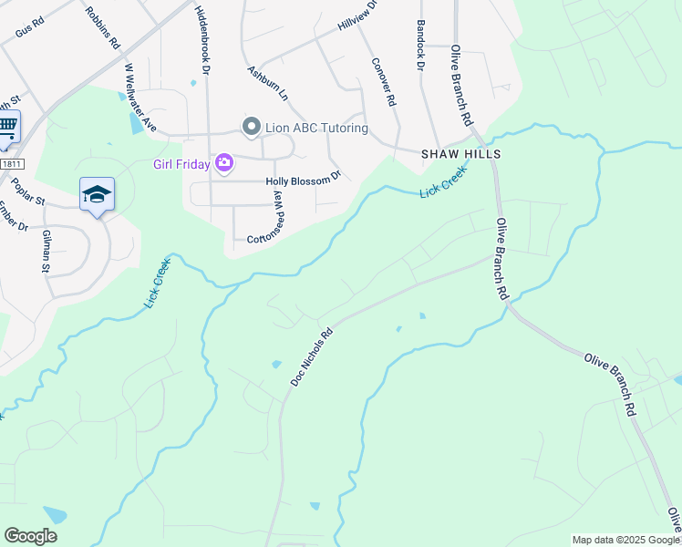 map of restaurants, bars, coffee shops, grocery stores, and more near 1004 Doc Nichols Road in Durham
