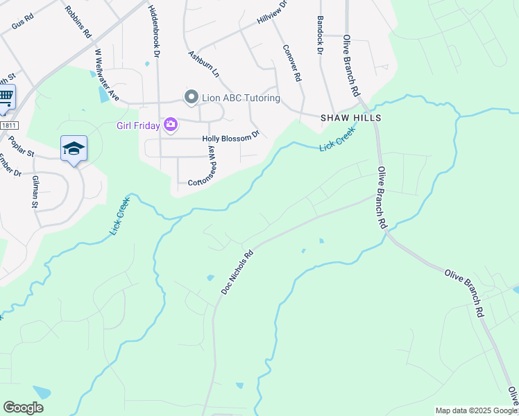 map of restaurants, bars, coffee shops, grocery stores, and more near 1004 Doc Nichols Road in Durham