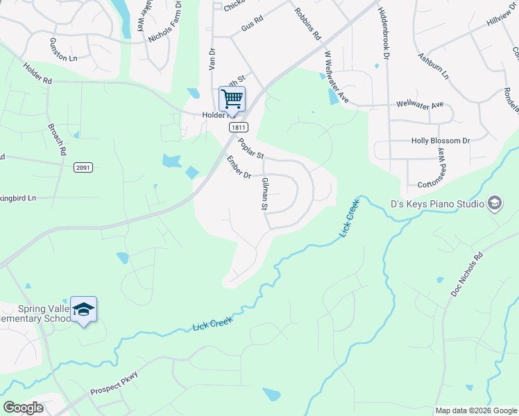 map of restaurants, bars, coffee shops, grocery stores, and more near 2202 Gilman Street in Durham
