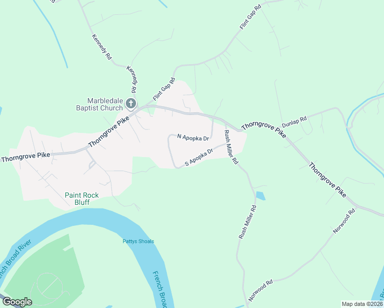 map of restaurants, bars, coffee shops, grocery stores, and more near 6010 North Apopka Drive in Knoxville