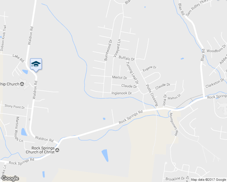 map of restaurants, bars, coffee shops, grocery stores, and more near 7000 Vineyard Lane in Smyrna