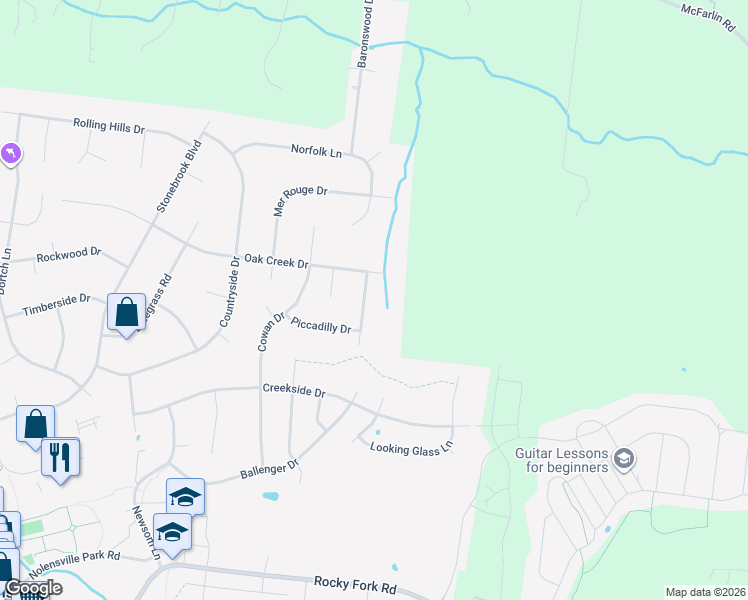 map of restaurants, bars, coffee shops, grocery stores, and more near 908 Manchester Drive in Nolensville