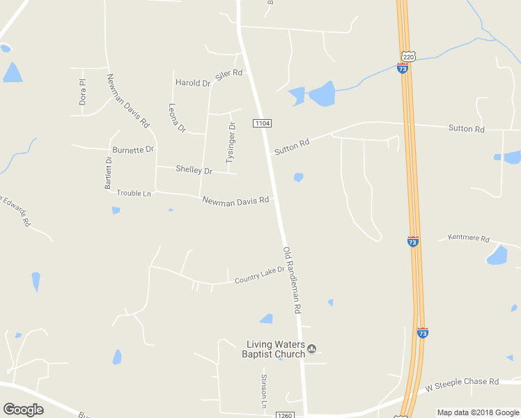 map of restaurants, bars, coffee shops, grocery stores, and more near 5600 Old Randleman Road in Greensboro