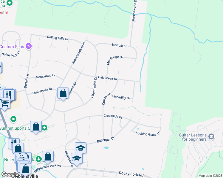 map of restaurants, bars, coffee shops, grocery stores, and more near 706 Cowan Drive in Nolensville