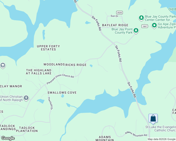 map of restaurants, bars, coffee shops, grocery stores, and more near 2820 Pleasant Union Church Road in Raleigh