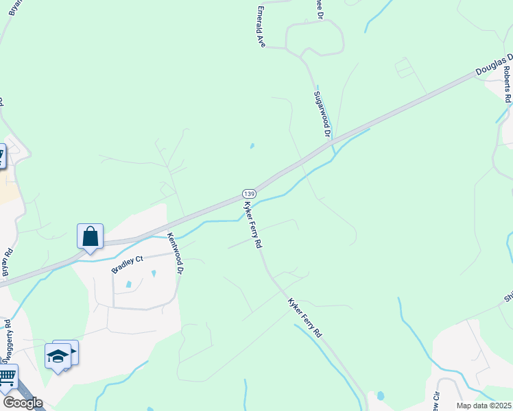 map of restaurants, bars, coffee shops, grocery stores, and more near 986 Kyker Ferry Road in Kodak