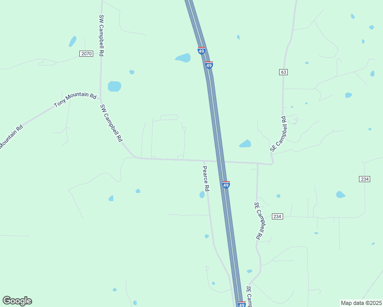 map of restaurants, bars, coffee shops, grocery stores, and more near 11458 Southwest Campbell Road in Fayetteville