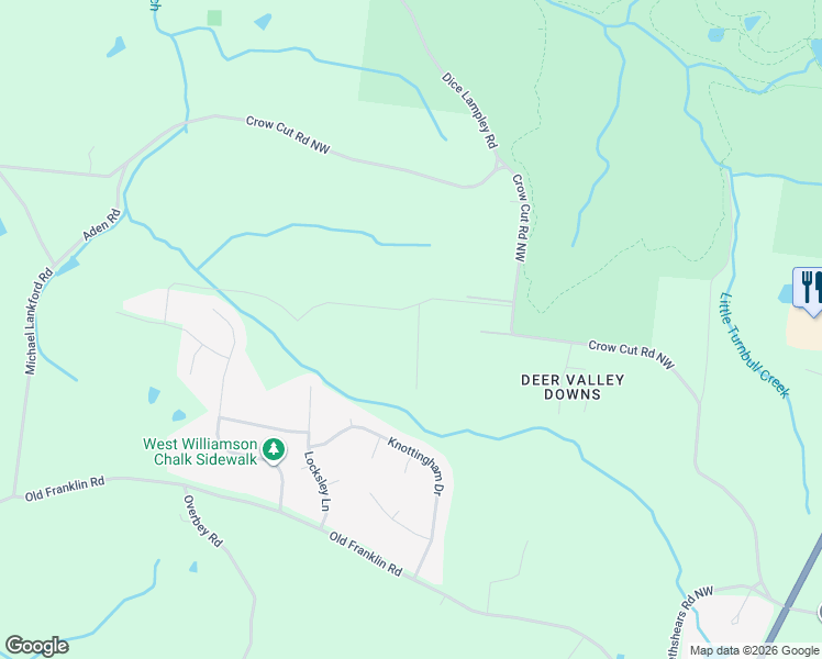 map of restaurants, bars, coffee shops, grocery stores, and more near 7425 Crow Cut Road Northwest in Fairview