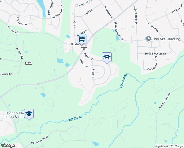 map of restaurants, bars, coffee shops, grocery stores, and more near 2202 Gilman Street in Durham