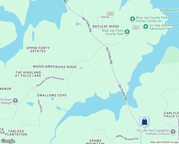 map of restaurants, bars, coffee shops, grocery stores, and more near 2820 Pleasant Union Church Road in Raleigh