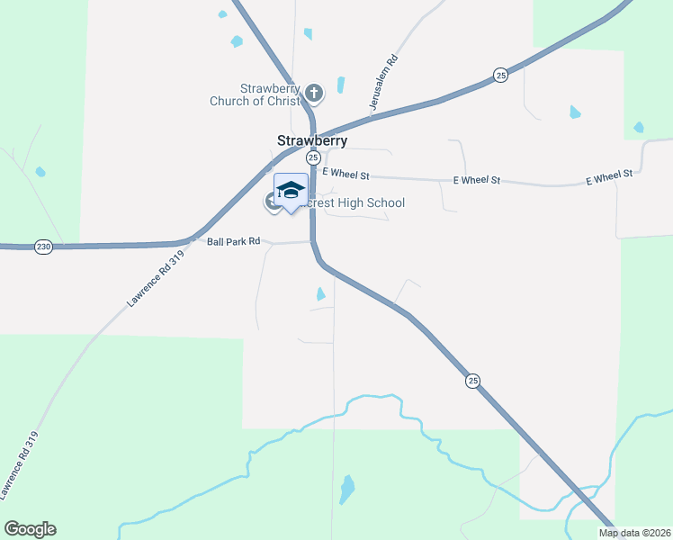 map of restaurants, bars, coffee shops, grocery stores, and more near 369-409 South Main Street in Strawberry