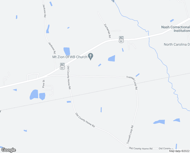 map of restaurants, bars, coffee shops, grocery stores, and more near Tressell Loop Road in Nash County