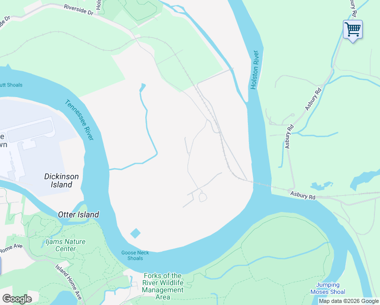 map of restaurants, bars, coffee shops, grocery stores, and more near Kreis Road in Knoxville