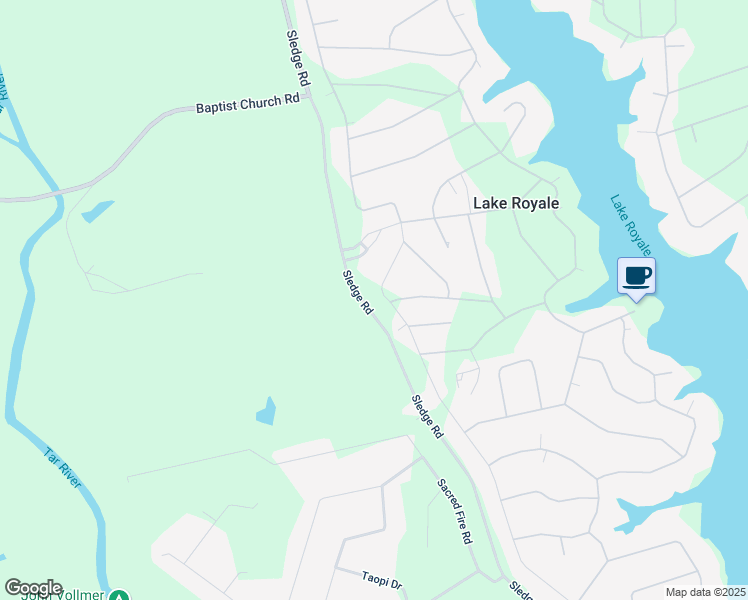 map of restaurants, bars, coffee shops, grocery stores, and more near 422 Shawnee Drive in Louisburg