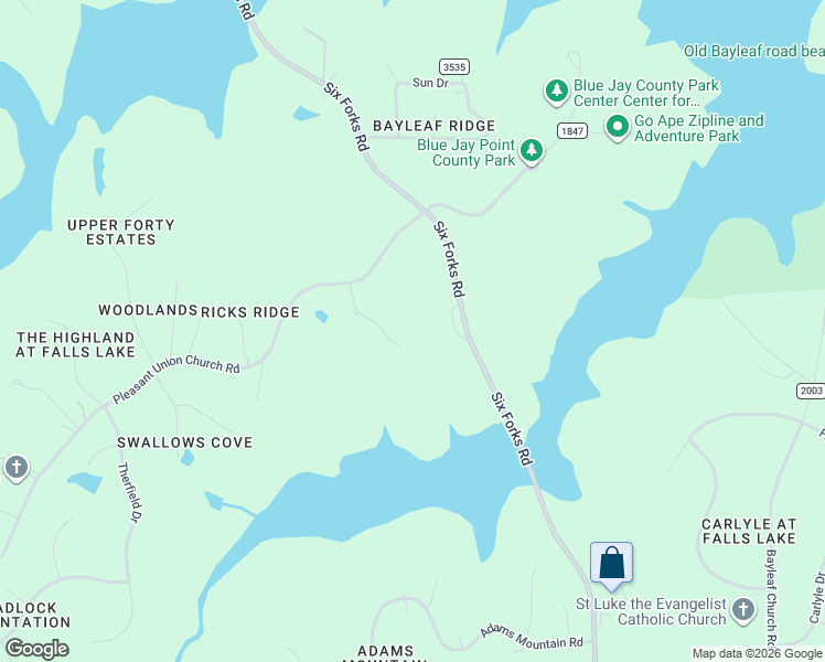 map of restaurants, bars, coffee shops, grocery stores, and more near 12317 Wingspread Way in Raleigh