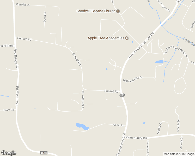 map of restaurants, bars, coffee shops, grocery stores, and more near 360 Sunset Road in Clemmons