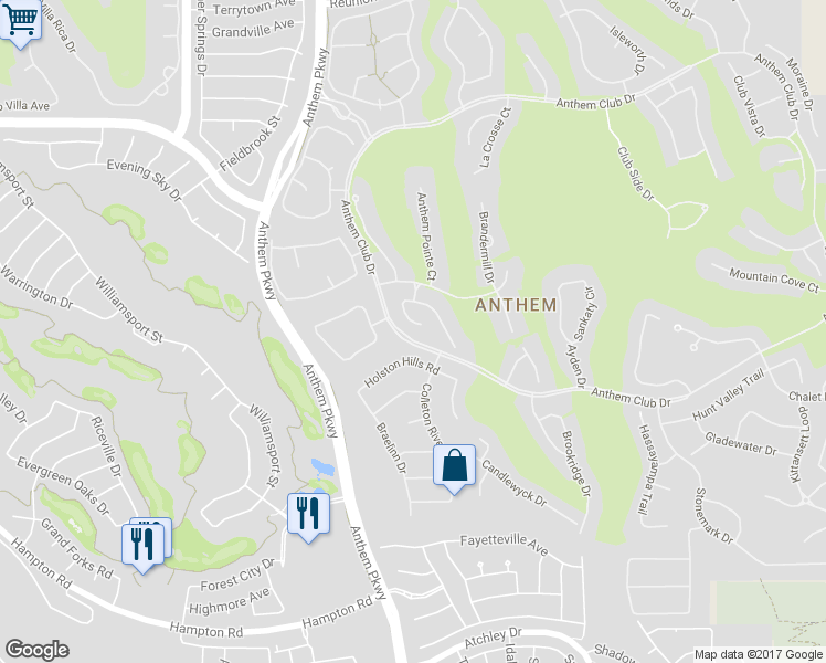 map of restaurants, bars, coffee shops, grocery stores, and more near 4 Highland Creek Drive in Henderson