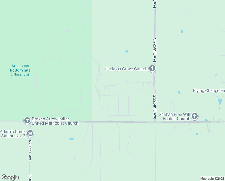 map of restaurants, bars, coffee shops, grocery stores, and more near 13773 South 225th East Avenue in Broken Arrow