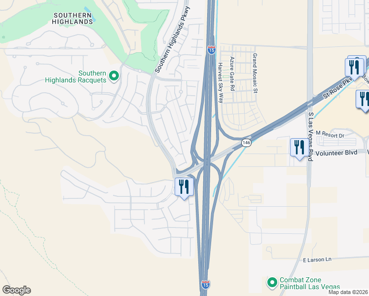 map of restaurants, bars, coffee shops, grocery stores, and more near 12546 Mosticone Way in Las Vegas
