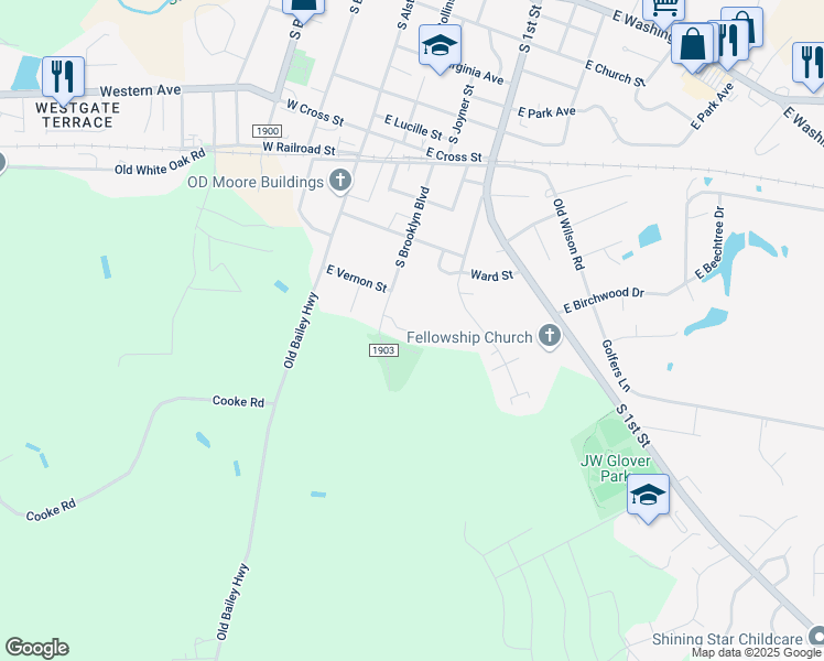 map of restaurants, bars, coffee shops, grocery stores, and more near 313 Meadow Park Drive in Nashville