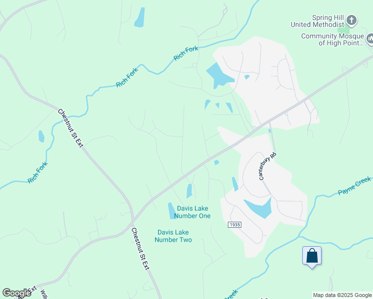 map of restaurants, bars, coffee shops, grocery stores, and more near 5024 Bennington Way in High Point