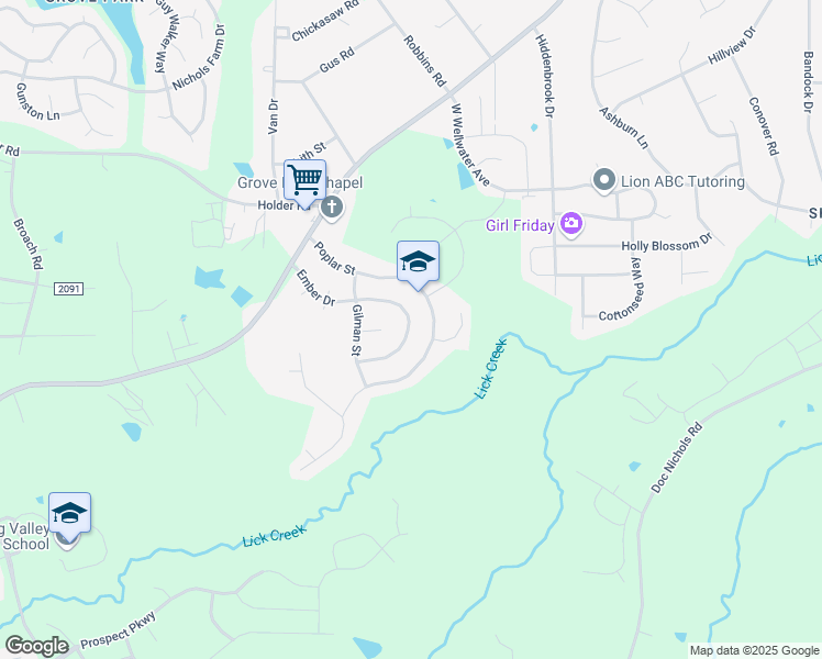 map of restaurants, bars, coffee shops, grocery stores, and more near 4107 Mink Avenue in Durham