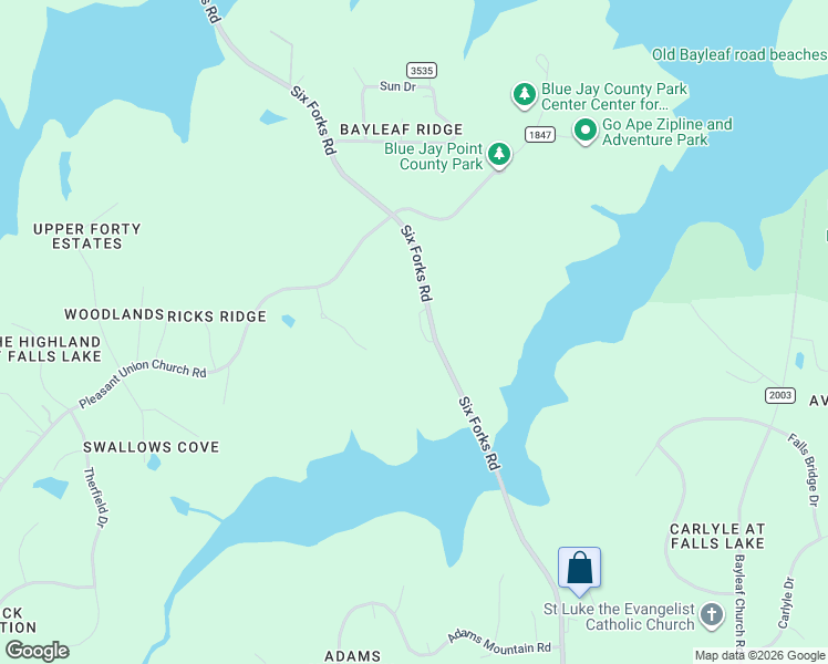 map of restaurants, bars, coffee shops, grocery stores, and more near 12317 Wingspread Way in Raleigh