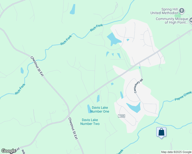 map of restaurants, bars, coffee shops, grocery stores, and more near 5024 Bennington Way in High Point