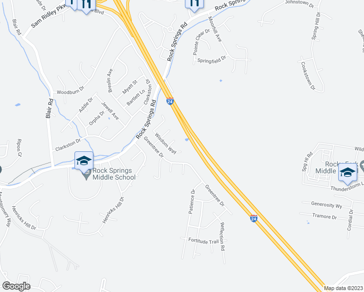 map of restaurants, bars, coffee shops, grocery stores, and more near 4031 Wisdom Way in Smyrna