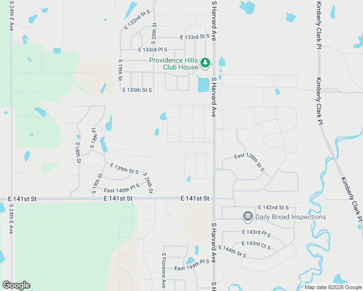 map of restaurants, bars, coffee shops, grocery stores, and more near 13824 South 21st Street in Bixby