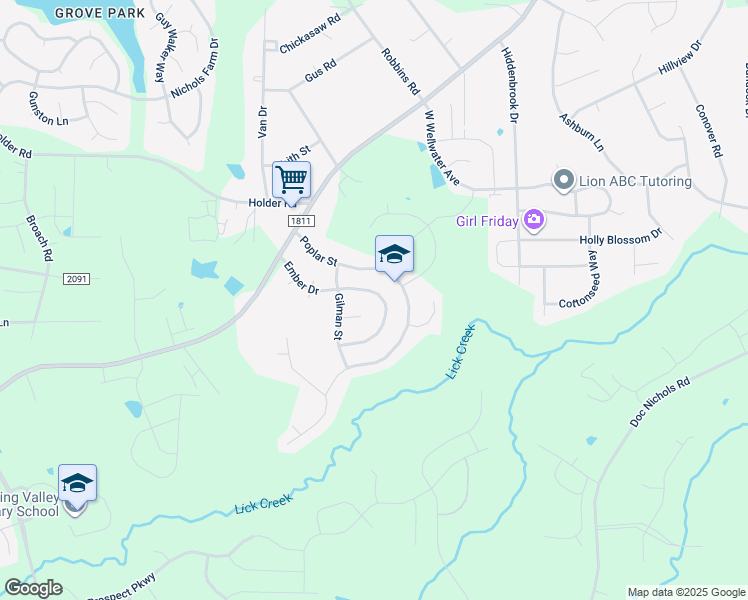 map of restaurants, bars, coffee shops, grocery stores, and more near 818 Ember Drive in Durham