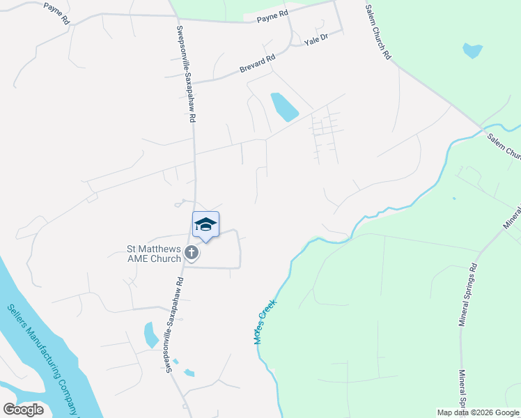 map of restaurants, bars, coffee shops, grocery stores, and more near 5449 Sarah St in Graham