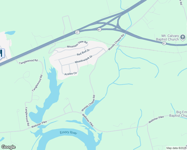 map of restaurants, bars, coffee shops, grocery stores, and more near 210 Woods Chapel Road in Harriman