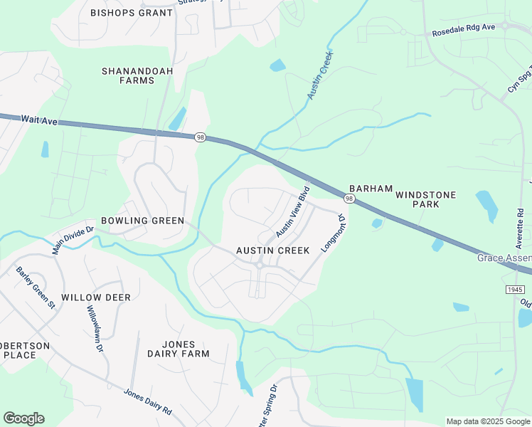 map of restaurants, bars, coffee shops, grocery stores, and more near 1701 Fawn Chase Court in Wake Forest