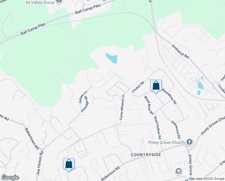 map of restaurants, bars, coffee shops, grocery stores, and more near 2245 Country Estates Way in Knoxville