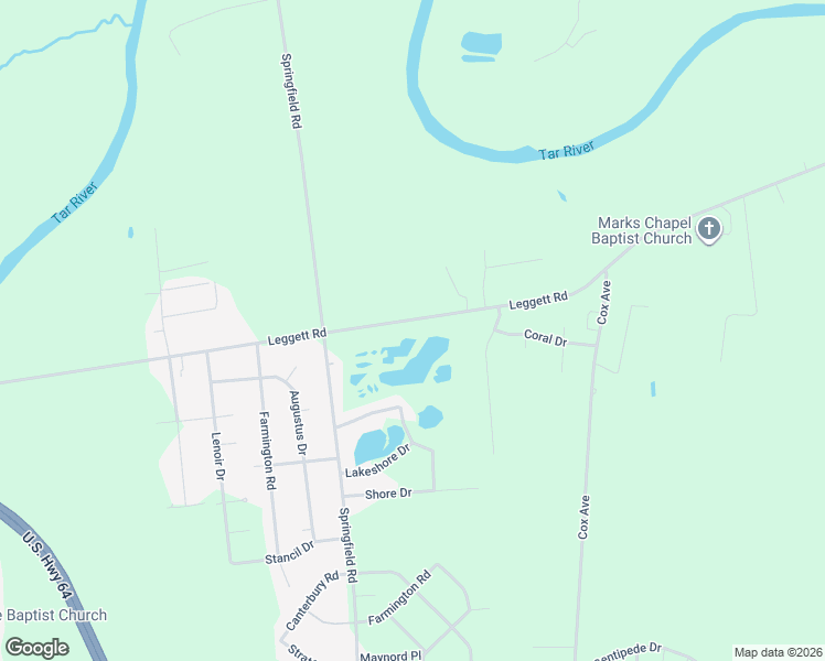 map of restaurants, bars, coffee shops, grocery stores, and more near 2001-2019 Leggett Road in Rocky Mount