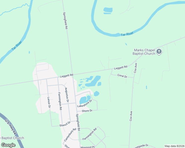 map of restaurants, bars, coffee shops, grocery stores, and more near 2001-2019 Leggett Road in Rocky Mount