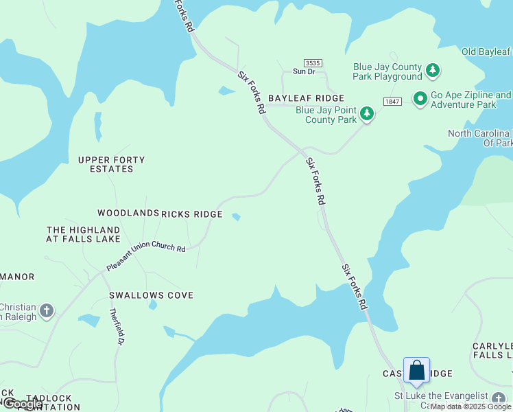 map of restaurants, bars, coffee shops, grocery stores, and more near 2814 Pleasant Union Church Road in Raleigh