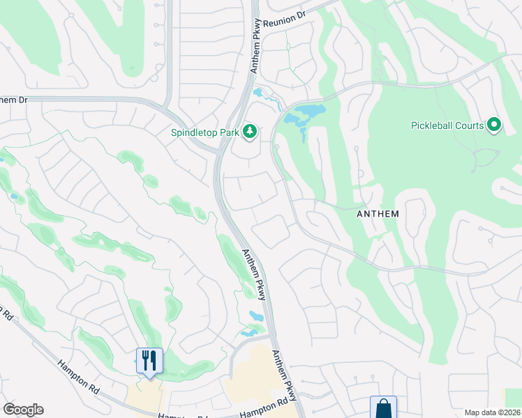 map of restaurants, bars, coffee shops, grocery stores, and more near 22 Emerald Dunes Circle in Henderson