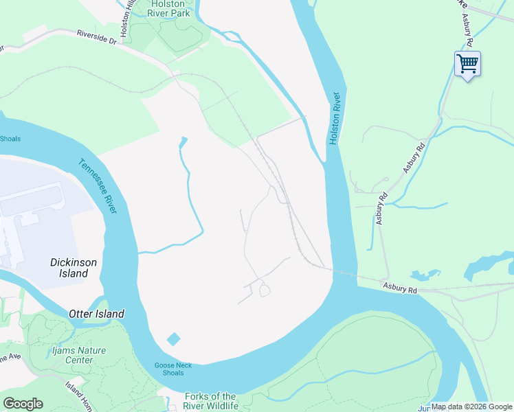 map of restaurants, bars, coffee shops, grocery stores, and more near Kreis Road in Knoxville
