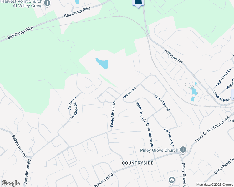 map of restaurants, bars, coffee shops, grocery stores, and more near 2313 Park Edge Way in Knoxville