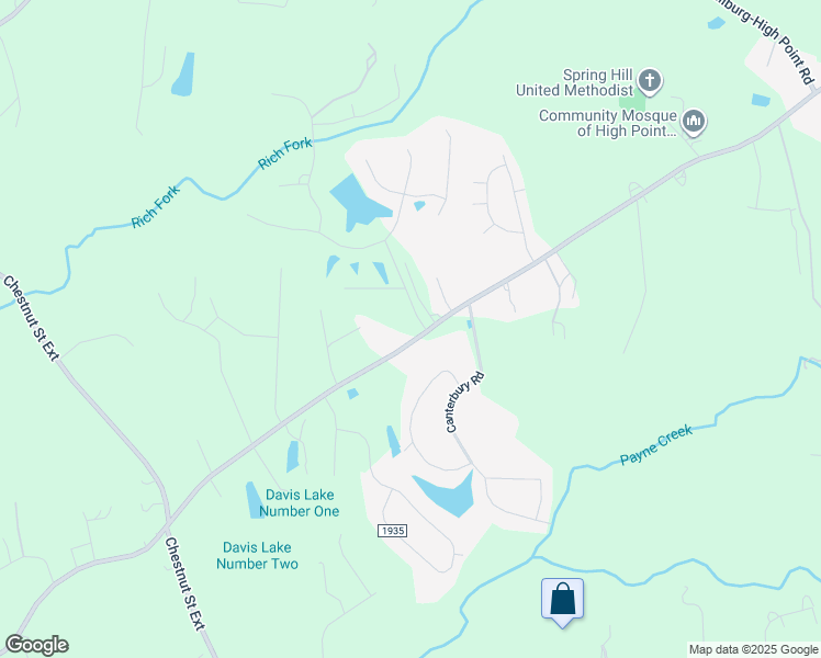 map of restaurants, bars, coffee shops, grocery stores, and more near 1712 West Lexington Avenue in High Point