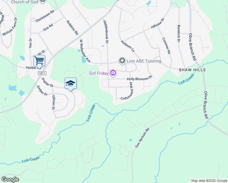 map of restaurants, bars, coffee shops, grocery stores, and more near 102 Laurel Mist Way in Durham
