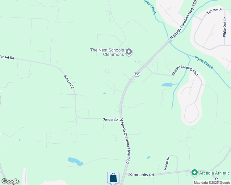 map of restaurants, bars, coffee shops, grocery stores, and more near 203 Allenton Court in Clemmons
