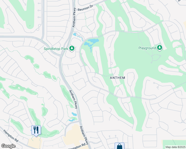 map of restaurants, bars, coffee shops, grocery stores, and more near 14 Highland Creek Drive in Henderson