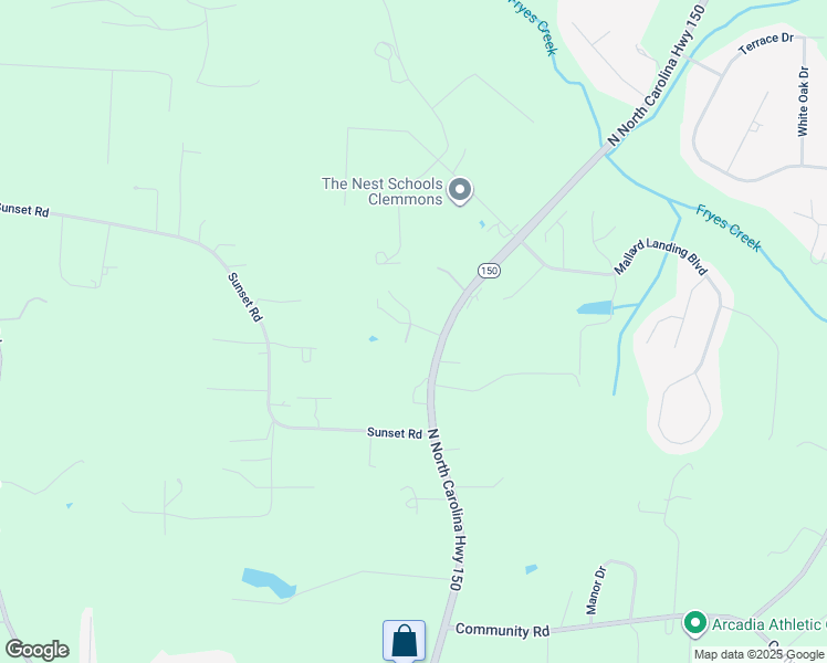 map of restaurants, bars, coffee shops, grocery stores, and more near 201 Allenton Court in Clemmons