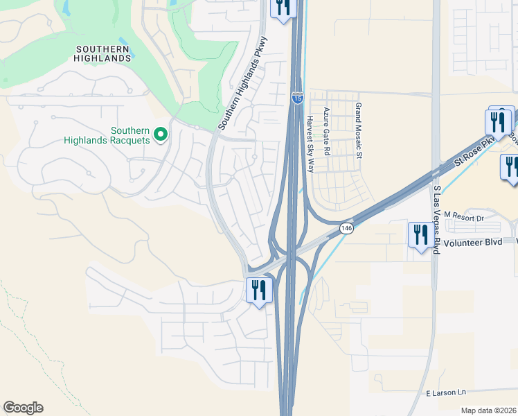 map of restaurants, bars, coffee shops, grocery stores, and more near 12472 Loggeta Way in Las Vegas