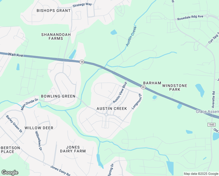 map of restaurants, bars, coffee shops, grocery stores, and more near 1704 Fawn Chase Court in Wake Forest